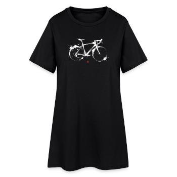 Rennrad Tusche Kunst Illustration Radsport - Frauen T-Shirt-Kleid - Schwarz - Vorne