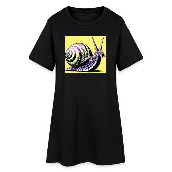 Escargot - Robe T-shirt Femme - noir - Devant