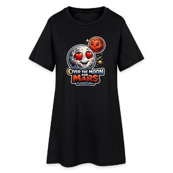 Lass Uns Zum Mars Gehen. Mars-erkundungsmission - Frauen T-Shirt-Kleid - Schwarz - Vorne