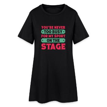 Théâtre musical Jamais trop occupé sur scène Théâtre - Robe T-shirt Femme - noir - Devant