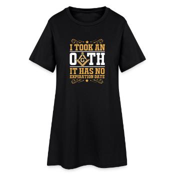 Freimaurer Illuminati - Frauen T-Shirt-Kleid - Schwarz - Vorne