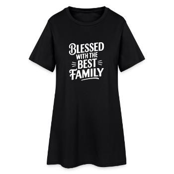 Die beste Familie - Frauen T-Shirt-Kleid - Schwarz - Vorne