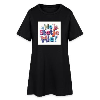 Pas de skate avec moi ! - Robe T-shirt Femme - noir - Devant