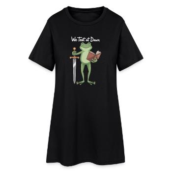 Grenouille de Test de l’Aube : Épée & Livre - Robe T-shirt Femme - noir - Devant