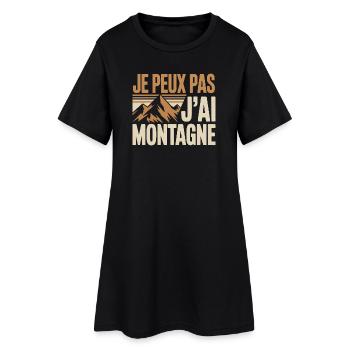 Je peux pas j’ai montagne humour randonneur drole - Robe T-shirt Femme - noir - Devant