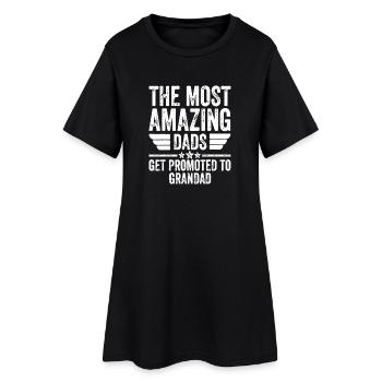 Die erstaunlichsten Väter werden zum Großvater befördert - Frauen T-Shirt-Kleid - Schwarz - Vorne