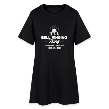 Son de cloche Tee - Robe T-shirt Femme - noir - Devant
