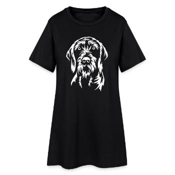 Pudelpointer Kopf "Black Edition" - Frauen T-Shirt-Kleid - Schwarz - Vorne
