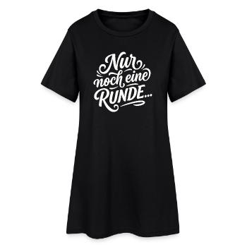 Nur noch eine Runde Gaming Schriftzug - Frauen T-Shirt-Kleid - Schwarz - Vorne