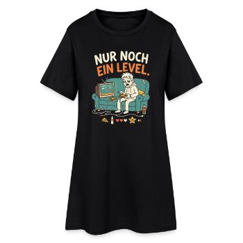 Retro Gamer Sofa Nur noch ein Level - Frauen T-Shirt-Kleid - Schwarz - Vorne