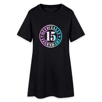 15. Geburtstag Junge Mädchen Legende Level 15 - Frauen T-Shirt-Kleid - Schwarz - Vorne