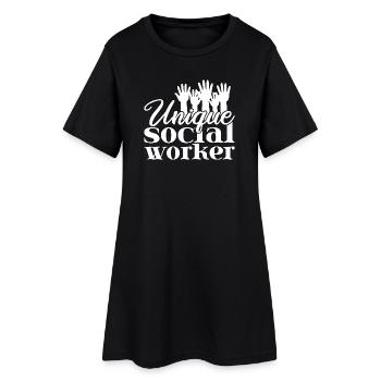 Citation d’assistant social : Unique Social Work - Robe T-shirt Femme - noir - Devant