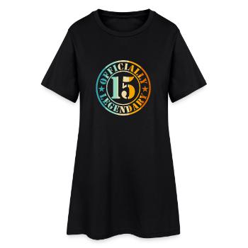 15th Birthday Boy Girl Legend Level 15 - Women’s T-Shirt Dress - black - Front