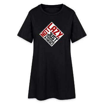 Pas paresseux, juste économiser de l’énergie, drôle de paresseux à dire - Robe T-shirt Femme - noir - Devant