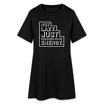 Pas paresseux, juste économiser de l’énergie, drôle de paresseux à dire - Robe T-shirt Femme - noir - Devant