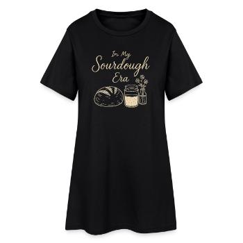 Backen Bäckerin Sauerteig In My Sourdough Era - Frauen T-Shirt-Kleid - Schwarz - Vorne