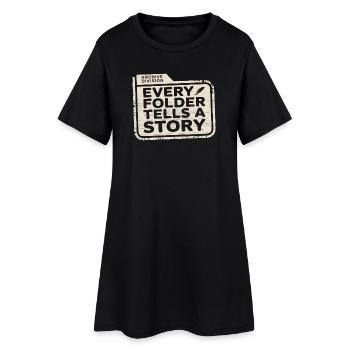 Every Folder Tells a Story - Women’s T-Shirt Dress - black - Front