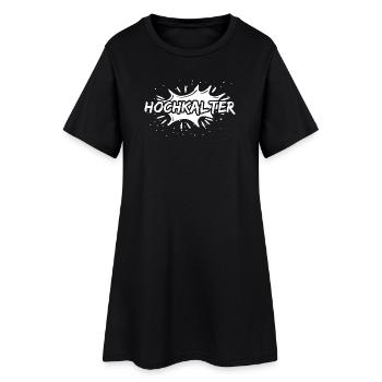Geschenk für Hochkalter - Frauen T-Shirt-Kleid - Schwarz - Vorne