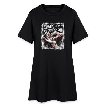 Peau de calisthénie - Robe T-shirt Femme - noir - Devant
