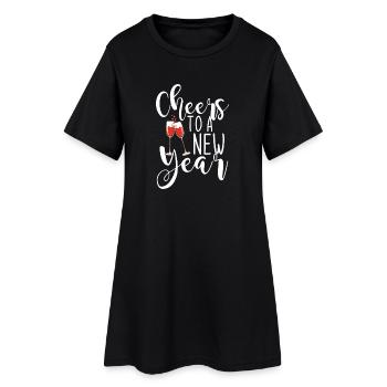 À la santé d’une nouvelle année - Robe T-shirt Femme - noir - Devant