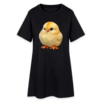 Small Sunny Chick - Women’s T-Shirt Dress - black - Front
