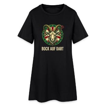Bock auf Dart Lustige Ziege Dartspieler - Frauen T-Shirt-Kleid - Schwarz - Vorne