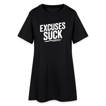 Les excuses sont nulles - Robe T-shirt Femme - noir - Devant