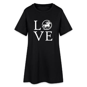 Amour des chevaux - Robe T-shirt Femme - noir - Devant