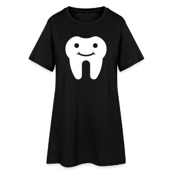 dent - Robe T-shirt Femme - noir - Devant