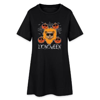 Safari Afrique Faune du Serengeti Lion d’Halloween - Robe T-shirt Femme - noir - Devant