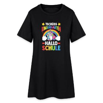 Kita Erste Klasse Einhorn Schüler Kindergarten - Frauen T-Shirt-Kleid - Schwarz - Vorne