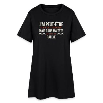 Dans ma tête rallye humour rallye automobile homme - Robe T-shirt Femme - noir - Devant