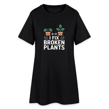 Je répare les plantes cassées Plant Saver - Robe T-shirt Femme - noir - Devant