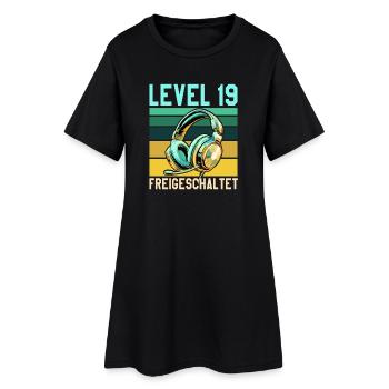 19. Geburtstag Junge Mädchen Gamer Level 19 - Frauen T-Shirt-Kleid - Schwarz - Vorne