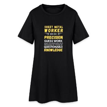 Définition du travailleur en tôlerie - Artisan drôle - Robe T-shirt Femme - noir - Devant