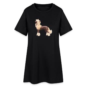 Crête chinoise sans poils réaliste - Robe T-shirt Femme - noir - Devant