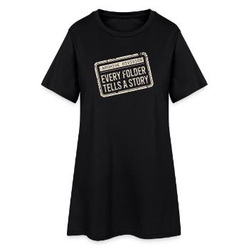 Every Folder Tells a Story - Women’s T-Shirt Dress - black - Front