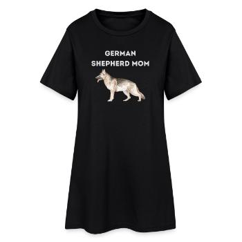 Deutsche Schäferhund-Mama - Frauen T-Shirt-Kleid - Schwarz - Vorne