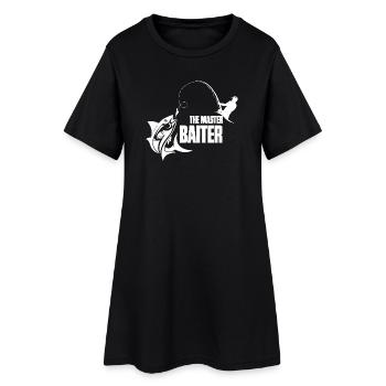 Thème de l’appât Maître Pêcheur - Robe T-shirt Femme - noir - Devant