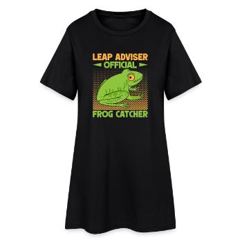 Frog Catcher Leap Adviser Official Frog - Frauen T-Shirt-Kleid - Schwarz - Vorne