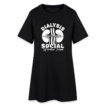 Citation d’un travailleur social Équipe de travail en dialyse Équipe sociale - Robe T-shirt Femme - noir - Devant
