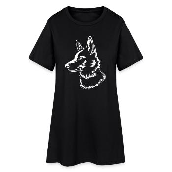 Norbottenspitz "Black Edition" - Frauen T-Shirt-Kleid - Schwarz - Vorne