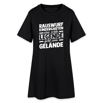 Eine Legende Geht vom Gelände - Frauen T-Shirt-Kleid - Schwarz - Vorne