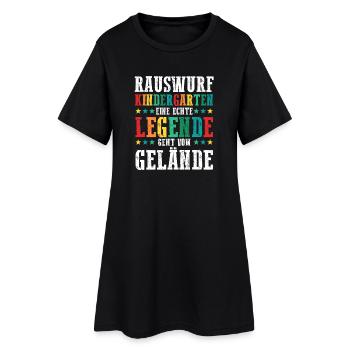 Eine Legende Geht vom Gelände - Frauen T-Shirt-Kleid - Schwarz - Vorne