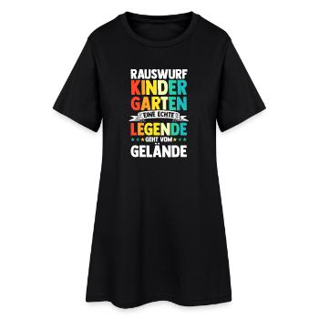 Eine Legende Geht vom Gelände - Frauen T-Shirt-Kleid - Schwarz - Vorne
