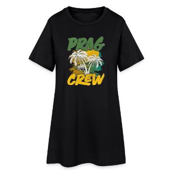 Prag Crew - Frauen T-Shirt-Kleid - Schwarz - Vorne