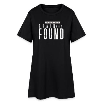 Erreur 404 Cerveau Perdu - Robe T-shirt Femme - noir - Devant