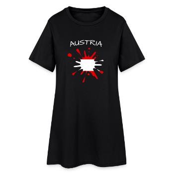 Éclaboussures de peinture du drapeau autrichien Kleks d’Autriche - Robe T-shirt Femme - noir - Devant