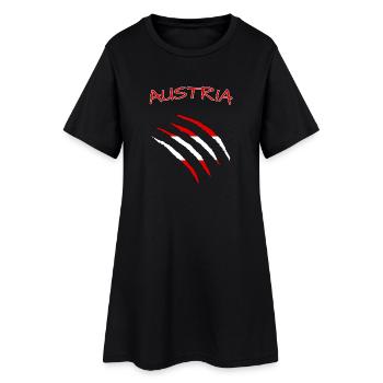 Austria Krallenflagge Austria Österreich Flagge au - Frauen T-Shirt-Kleid - Schwarz - Vorne
