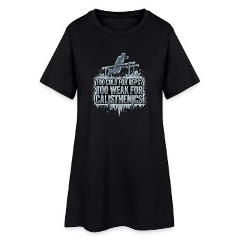 Calisthénie Glace - Robe T-shirt Femme - noir - Devant
